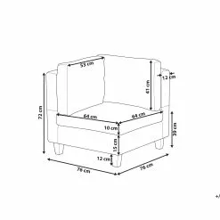 Beliani Módulo Esquinero Tapizado Gris Oscuro FEVIK -Sillas Ventas undef src sa picid 763562 type whitesh image scaled