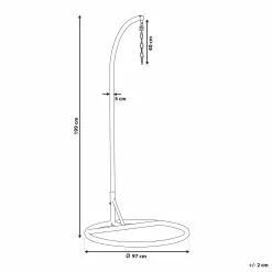 Beliani Soporte Para El Sillón Colgante Negro STAN -Sillas Ventas undef src sa picid 765424 type whitesh image scaled