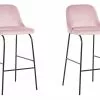 Beliani Conjunto De 2 Sillas De Bar De Terciopelo Rosa/negro NEKOMA -Sillas Ventas undef src sa picid 767712 type whitesh image