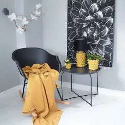 Beliani Silla Mecedora Negro/madera Clara HARMONY -Sillas Ventas undef src sa picid 769335 type whitesh image