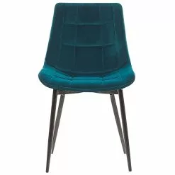 Beliani Conjunto De 2 Sillas De Comedor De Terciopelo Azul Turquesa/negro MELROSE -Sillas Ventas undef src sa picid 771933 type whitesh image scaled
