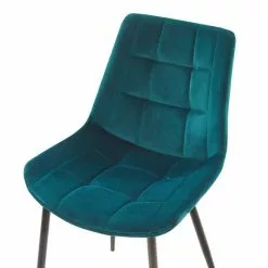 Beliani Conjunto De 2 Sillas De Comedor De Terciopelo Azul Turquesa/negro MELROSE -Sillas Ventas undef src sa picid 771936 type whitesh image scaled
