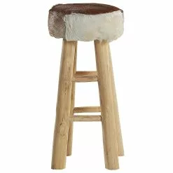 Beliani Taburete De Bar De Piel Marrón WALTON -Sillas Ventas undef src sa picid 773091 type whitesh image scaled