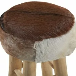 Beliani Taburete De Bar De Piel Marrón WALTON -Sillas Ventas undef src sa picid 773092 type whitesh image scaled