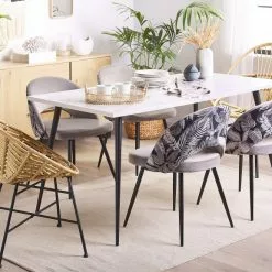 Beliani Conjunto De 2 Sillas De Comedor De Terciopelo Gris Claro/negro VIVIAN -Sillas Ventas undef src sa picid 774142 type color image scaled