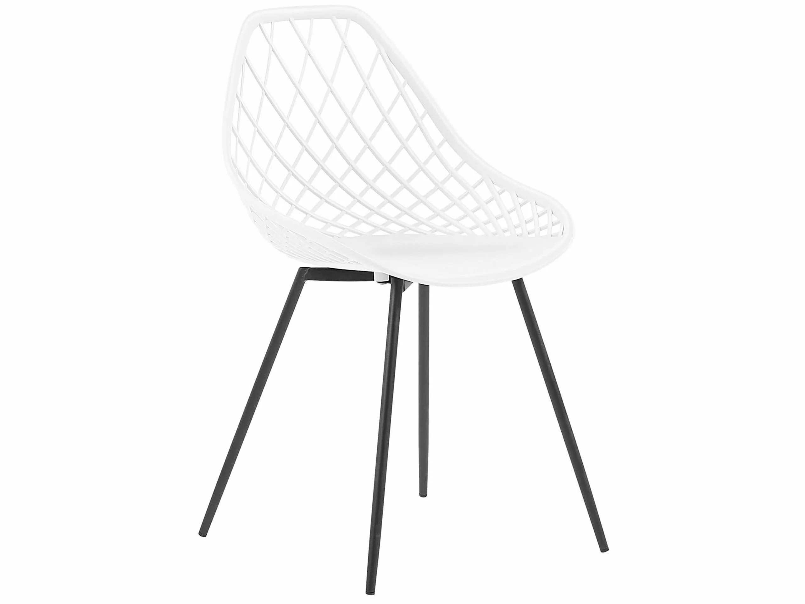 Beliani Conjunto De 2 Sillas De Comedor Blanco/negro CANTON - Imagen 3