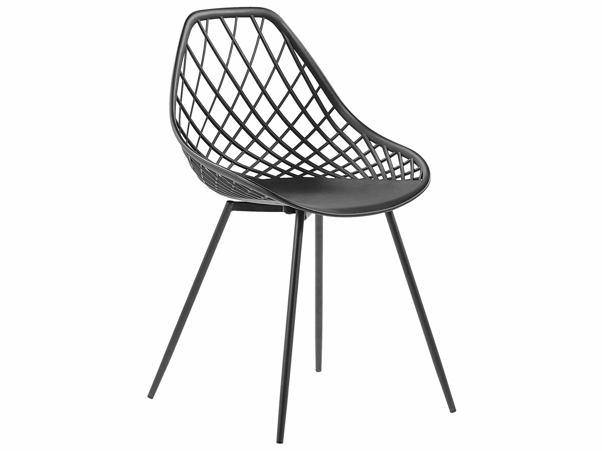 Beliani Conjunto De 2 Sillas De Comedor Negras CANTON 5 Beliani Conjunto De 2 Sillas De Comedor Negras CANTON - Imagen 3