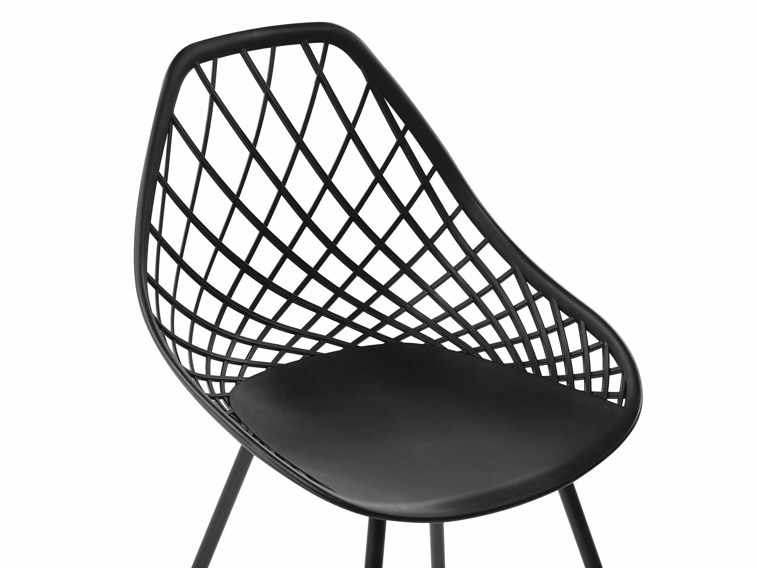 Beliani Conjunto De 2 Sillas De Comedor Negras CANTON 8 Beliani Conjunto De 2 Sillas De Comedor Negras CANTON - Imagen 6