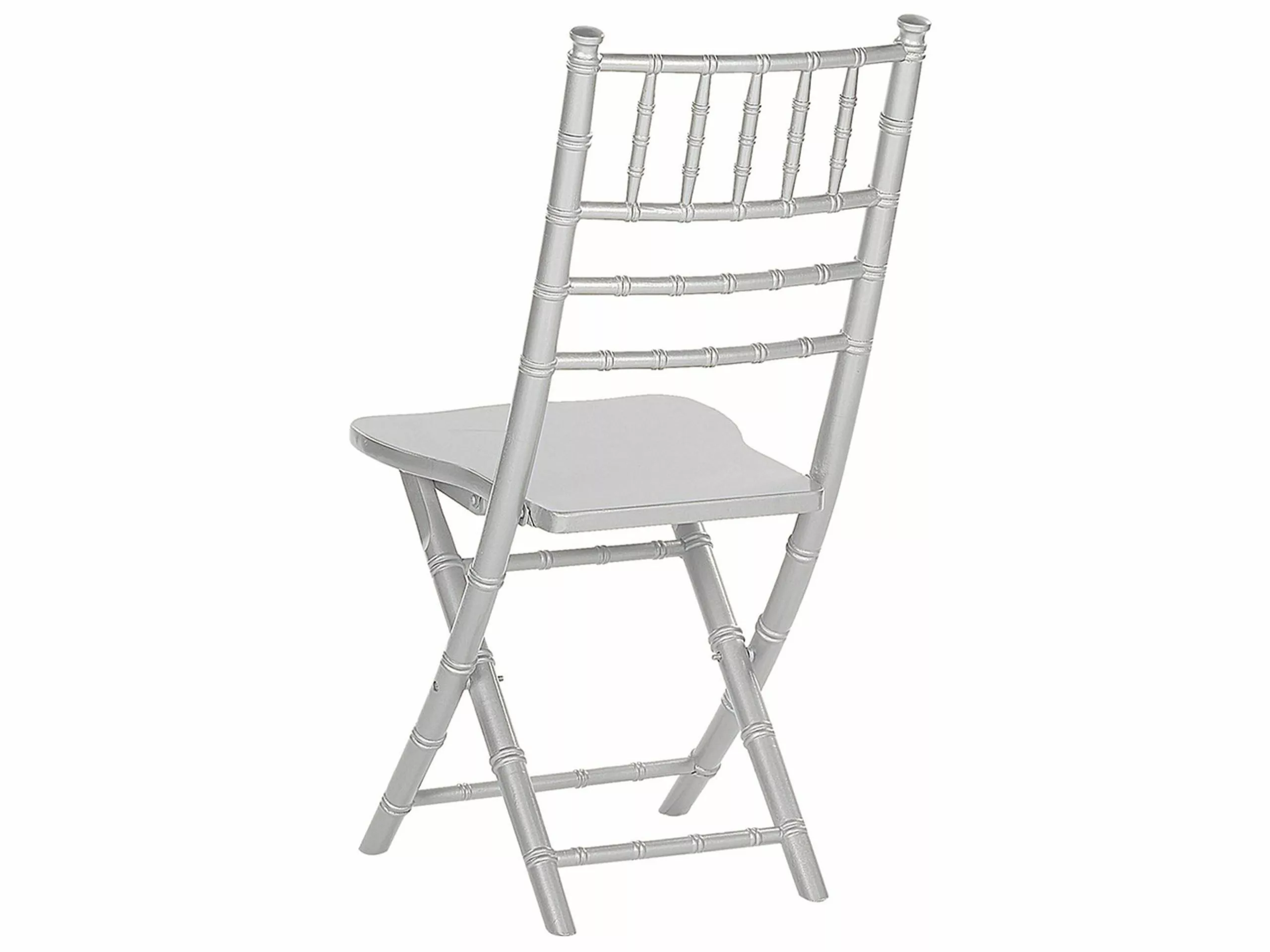 Beliani Conjunto De 4 Sillas De Madera De Haya Plateado MACHIAS 6 Beliani Conjunto De 4 Sillas De Madera De Haya Plateado MACHIAS - Imagen 4