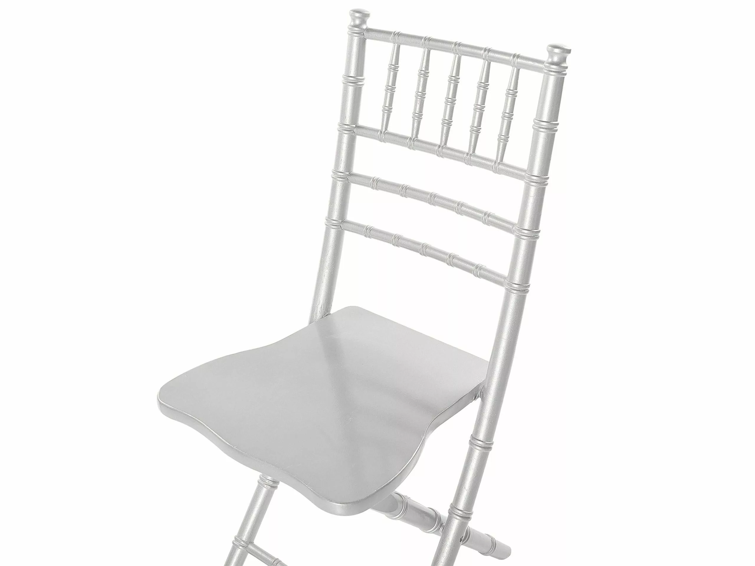 Beliani Conjunto De 4 Sillas De Madera De Haya Plateado MACHIAS 8 Beliani Conjunto De 4 Sillas De Madera De Haya Plateado MACHIAS - Imagen 6