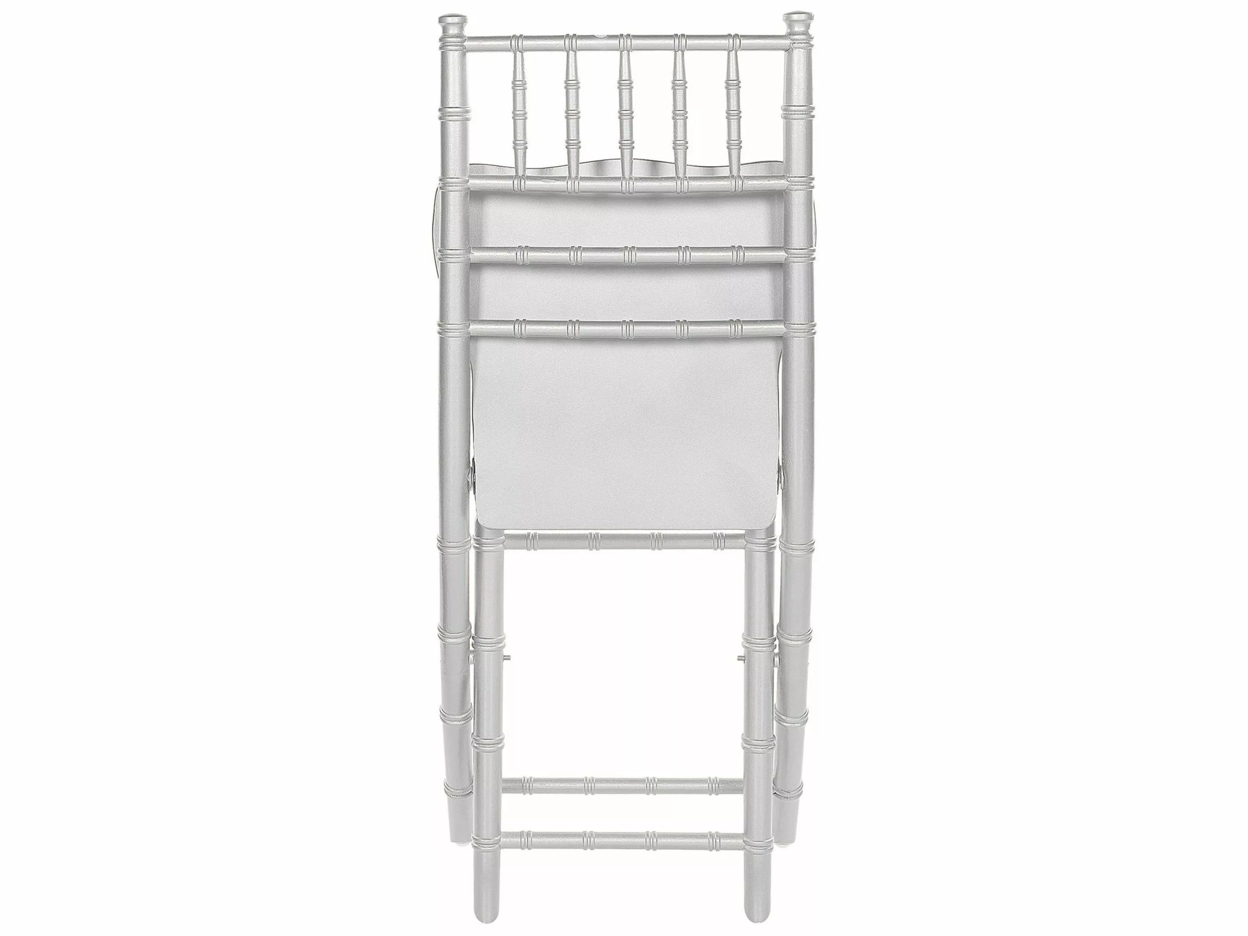 Beliani Conjunto De 4 Sillas De Madera De Haya Plateado MACHIAS 9 Beliani Conjunto De 4 Sillas De Madera De Haya Plateado MACHIAS - Imagen 7