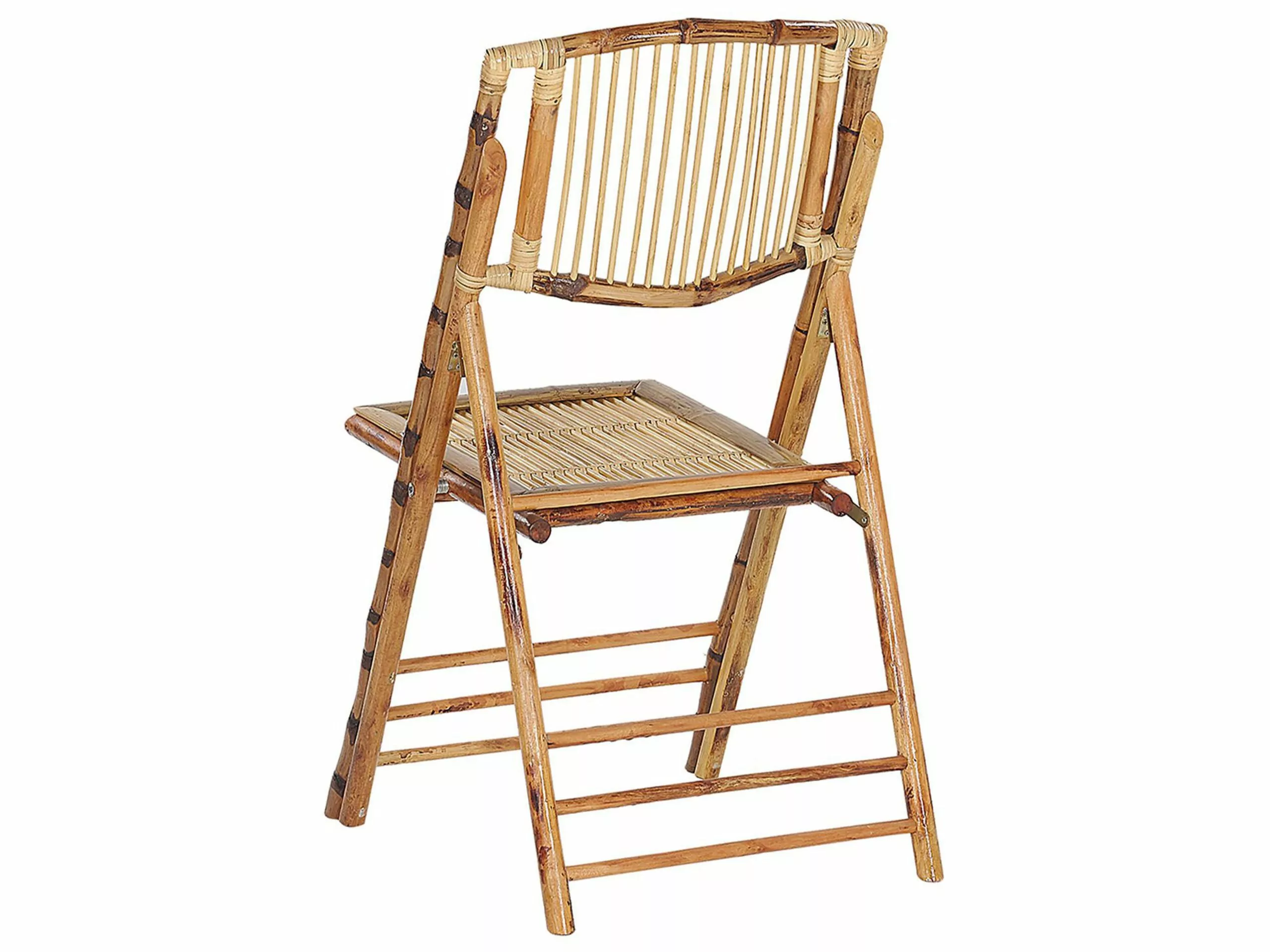 Beliani Conjunto De 4 Sillas De Comedor De Madera De Bambú Marrón TRENTOR 12 Beliani Conjunto De 4 Sillas De Comedor De Madera De Bambú Marrón TRENTOR - Imagen 10