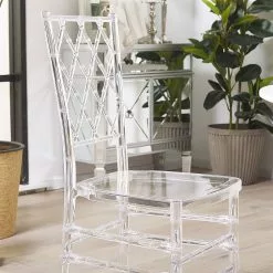 Beliani Conjunto De 2 Sillas De Comedor Transparentes CLARION -Sillas Ventas undef src sa picid 775203 type whitesh image scaled