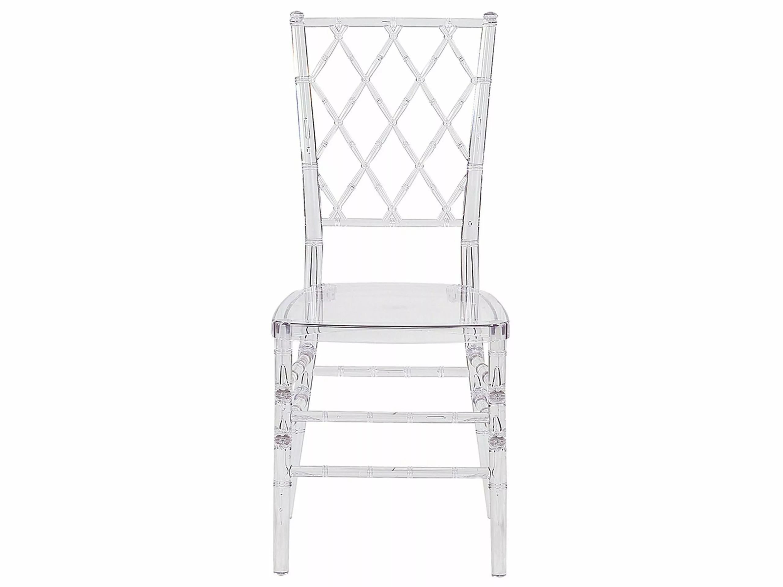 Beliani Conjunto De 2 Sillas De Comedor Transparentes CLARION - Imagen 5