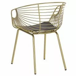 Beliani Conjunto De 2 Sillas De Metal Dorado/negro HOBACK -Sillas Ventas undef src sa picid 775458 type whitesh image scaled