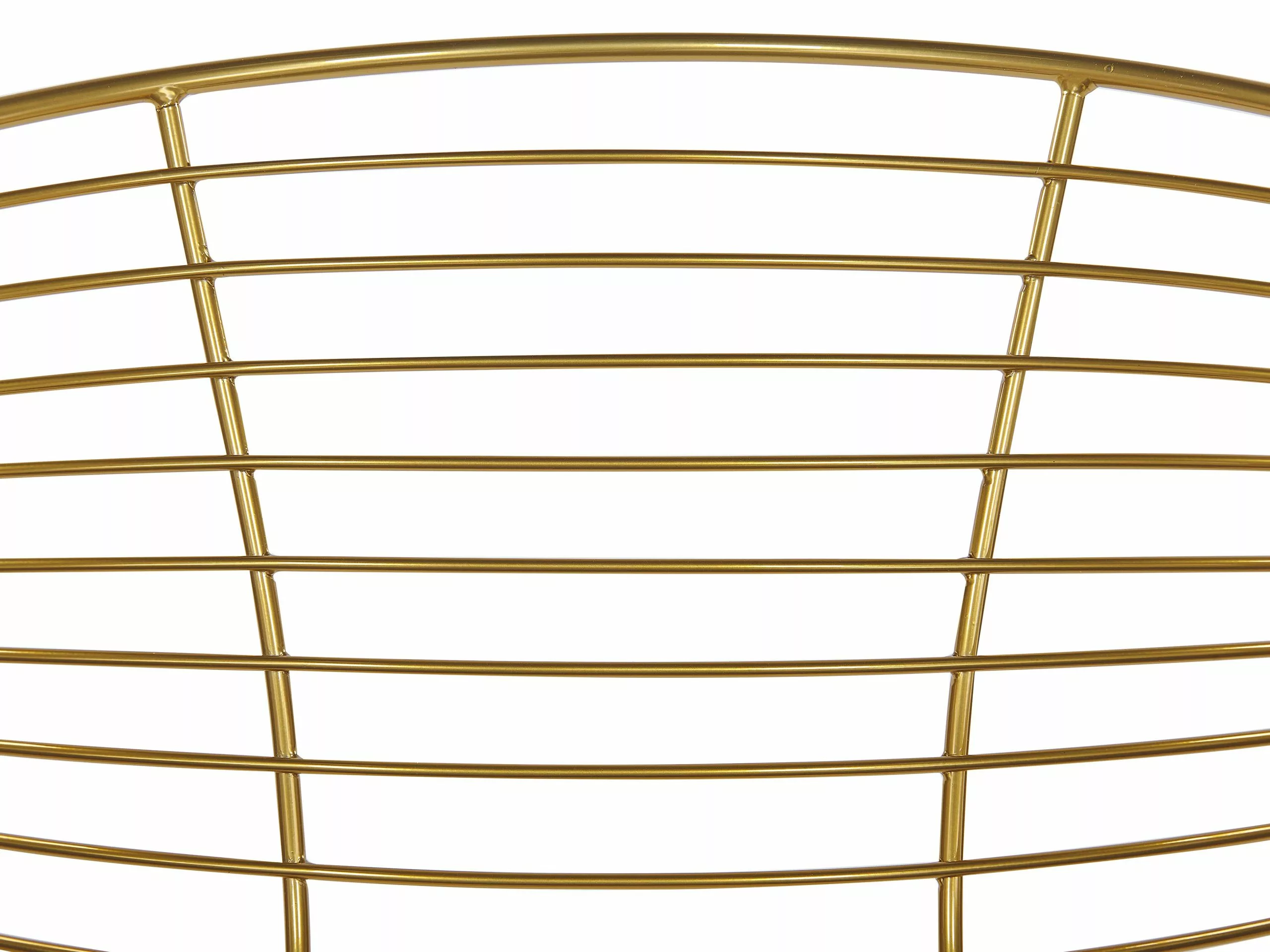 Beliani Conjunto De 2 Sillas De Metal Dorado/negro HOBACK - Imagen 7