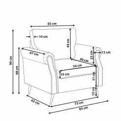 Beliani Sillón De Terciopelo Verde Menta/dorado VIETAS -Sillas Ventas undef src sa picid 775594 type whitesh image scaled