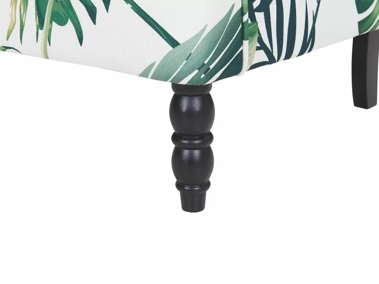 Beliani Sillón Con Reposapiés Con Hojas Verde SANDSET - Imagen 7