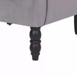 Beliani Sillón De Terciopelo Gris Con Reposapiés SANDSET -Sillas Ventas undef src sa picid 776390 type whitesh image scaled