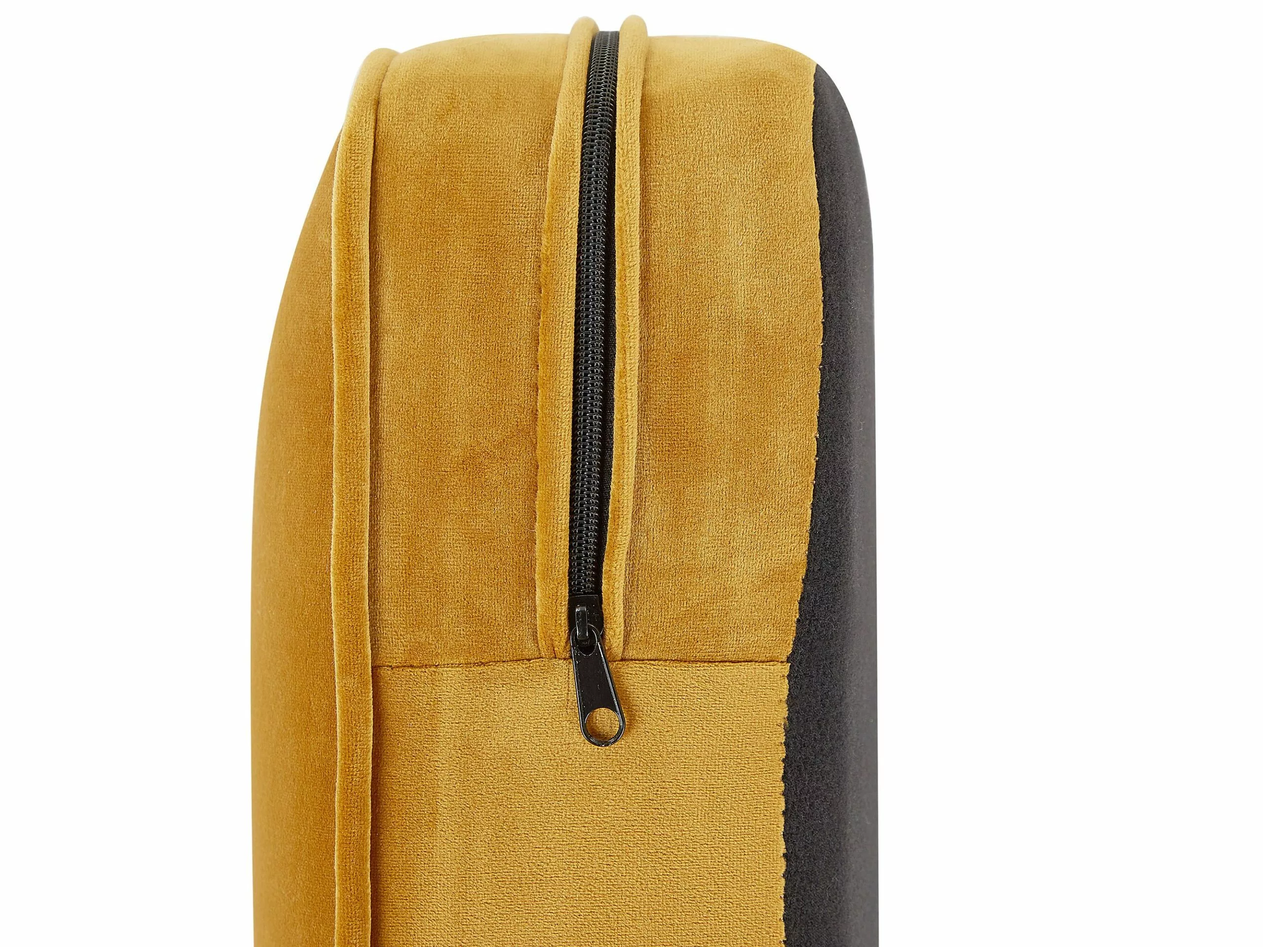 Beliani Sillón De Terciopelo Amarillo CHESTERFIELD - Imagen 7