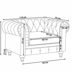 Beliani Sillón De Terciopelo Amarillo CHESTERFIELD -Sillas Ventas undef src sa picid 778729 type whitesh image scaled