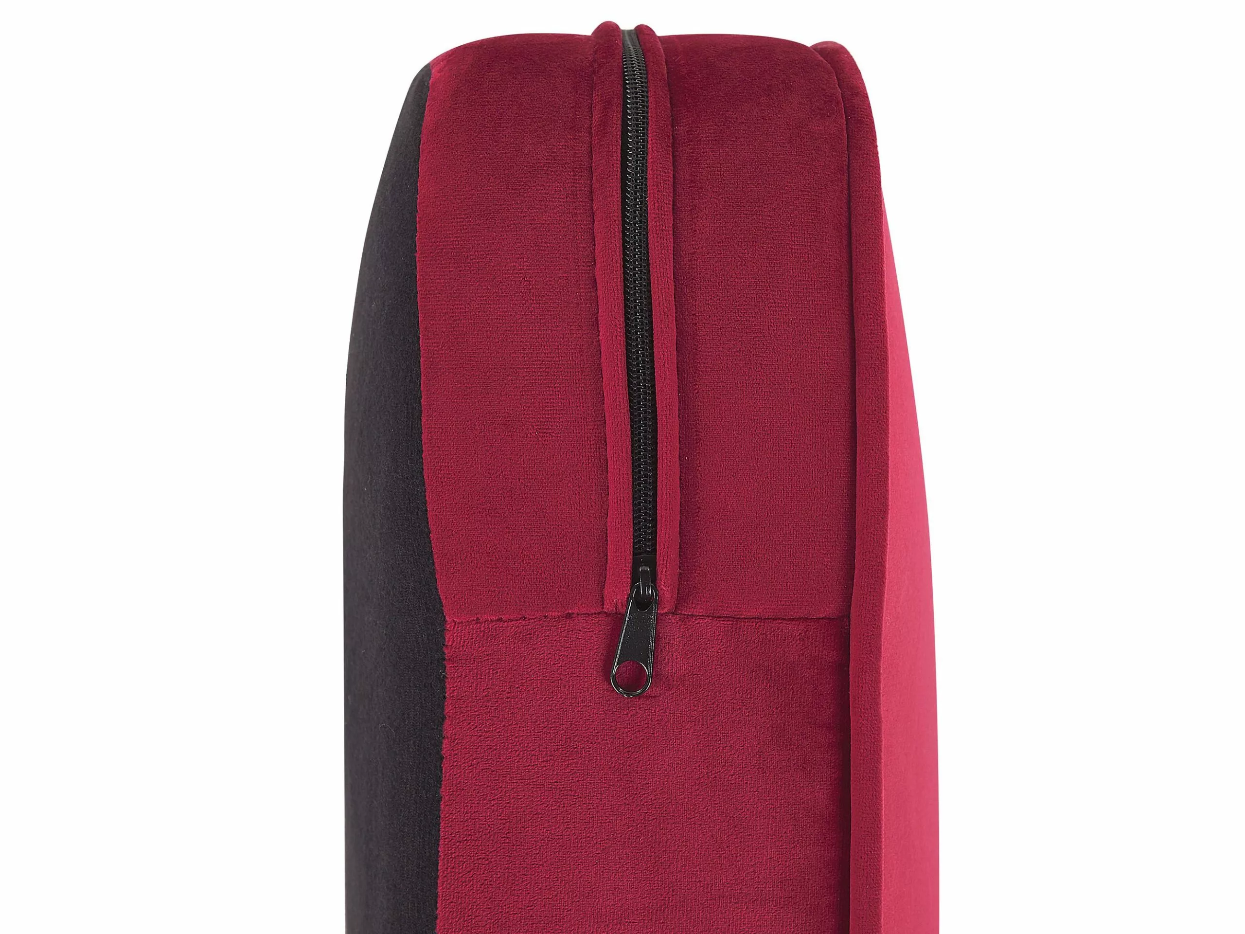 Beliani Sillón De Terciopelo Rojo Oscuro CHESTERFIELD - Imagen 7