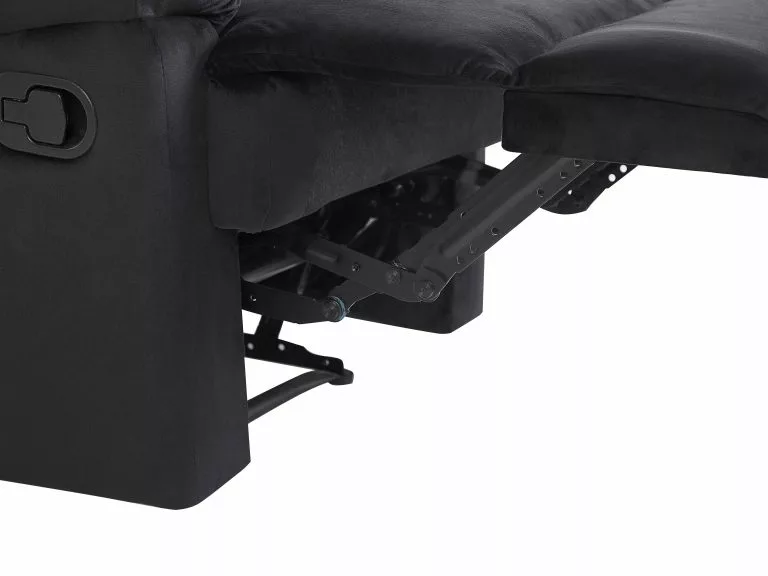 Beliani Sillón Reclinable De Terciopelo Negro ESLOV 10 Beliani Sillón Reclinable De Terciopelo Negro ESLOV - Imagen 8