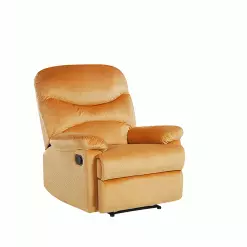 Beliani Sillón Reclinable De Terciopelo Amarillo Mostaza/negro ESLOV 14 Beliani Sillón Reclinable De Terciopelo Amarillo Mostaza/negro ESLOV -Sillas Ventas undef src sa picid 780367 type whitesh image