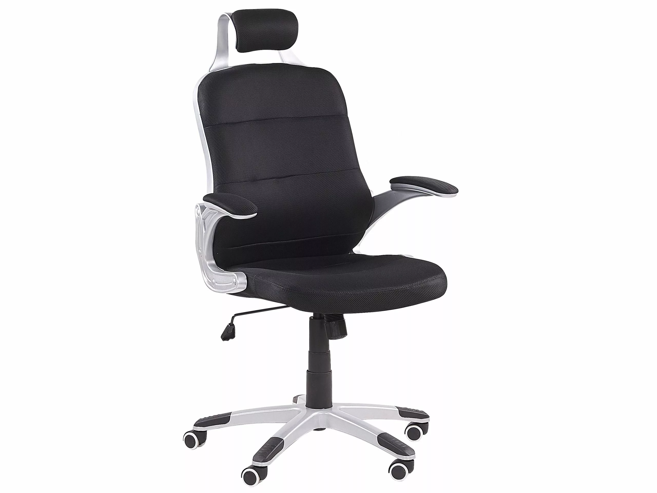 Beliani Silla De Oficina Reclinable De Malla Negro/plateado PREMIER