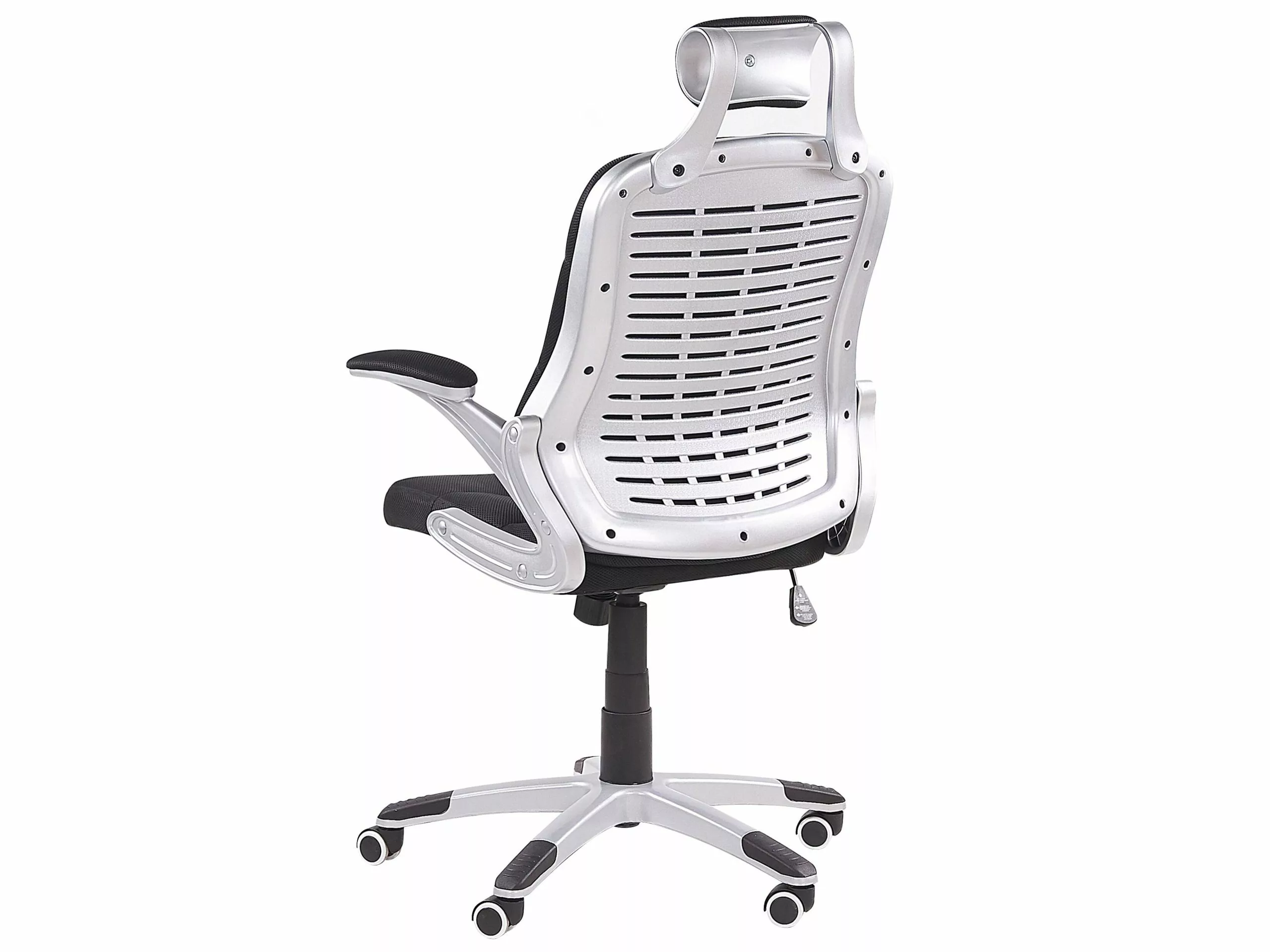 Beliani Silla De Oficina Reclinable De Malla Negro/plateado PREMIER - Imagen 5