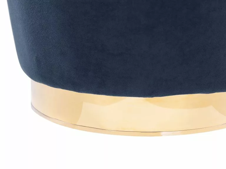 Beliani Sillón De Terciopelo Azul ALBY - Imagen 6