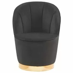 Beliani Sillón De Terciopelo Negro ALBY -Sillas Ventas undef src sa picid 780877 type whitesh image scaled