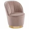 Beliani Sillón De Terciopelo Beige ALBY