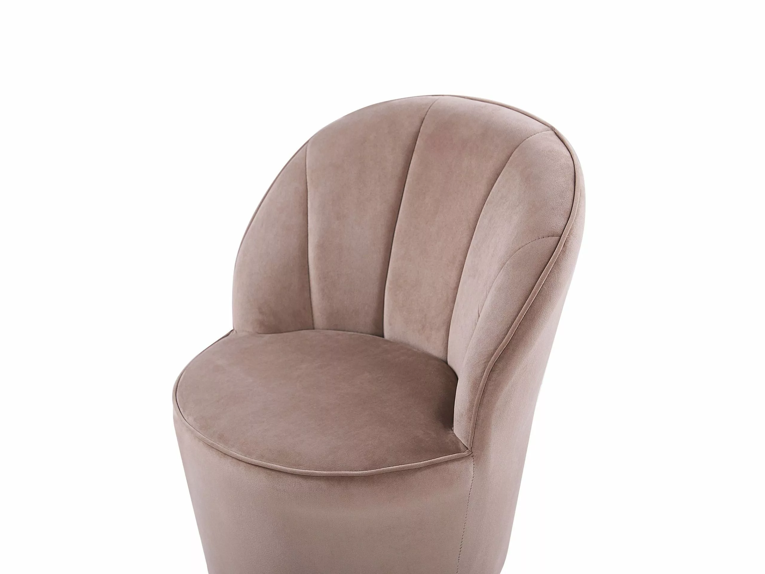 Beliani Sillón De Terciopelo Beige ALBY 9 Beliani Sillón De Terciopelo Beige ALBY - Imagen 7