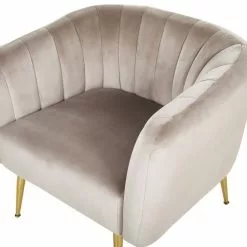 Beliani Sillón De Terciopelo Gris Pardo/dorado LACONIA 18 Beliani Sillón De Terciopelo Gris Pardo/dorado LACONIA -Sillas Ventas undef src sa picid 781731 type whitesh image scaled