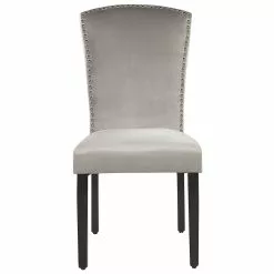 Beliani Conjunto De 2 Sillas De Comedor De Terciopelo Gris/negro PISECO -Sillas Ventas undef src sa picid 781808 type whitesh image scaled