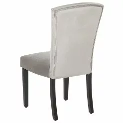 Beliani Conjunto De 2 Sillas De Comedor De Terciopelo Gris/negro PISECO -Sillas Ventas undef src sa picid 781810 type whitesh image scaled