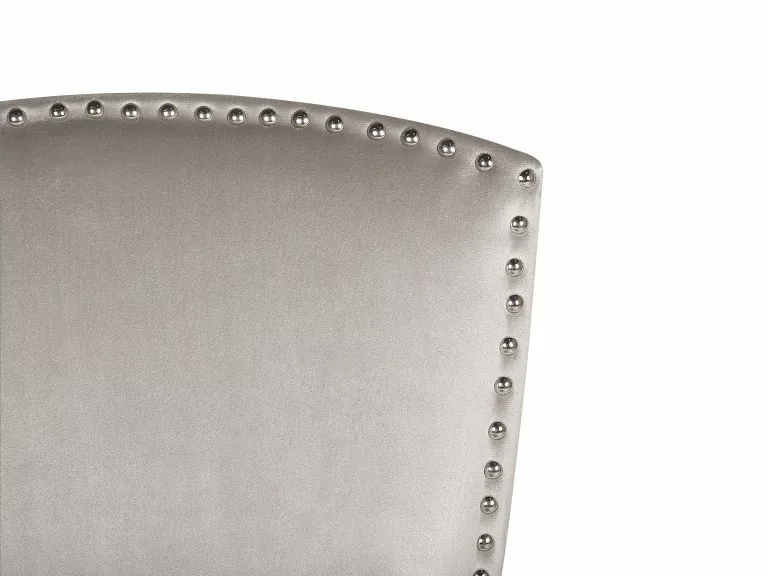 Beliani Conjunto De 2 Sillas De Comedor De Terciopelo Gris/negro PISECO - Imagen 7