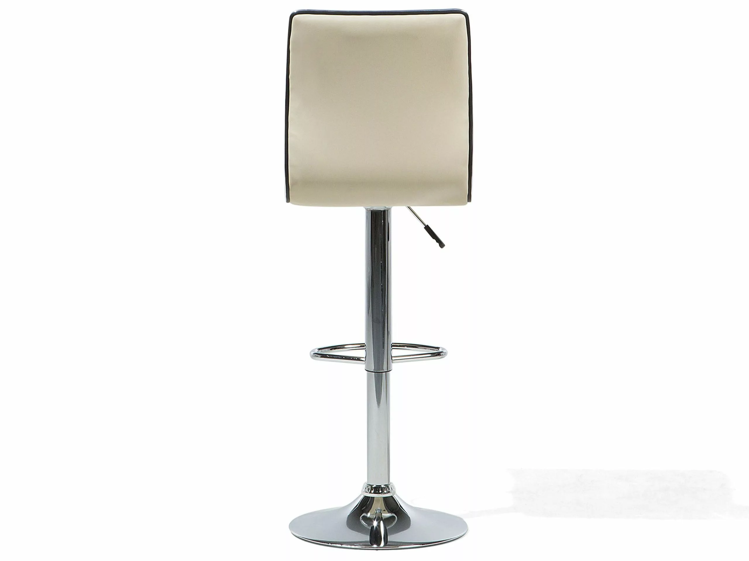 Beliani Conjunto De 2 Taburetes De Bar En Piel Sintética Beige LUCERNE - Imagen 6