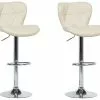 Beliani Conjunto De 2 Taburetes De Bar En Piel Sintética Beige VALETTA -Sillas Ventas undef src sa picid 782067 type whitesh image