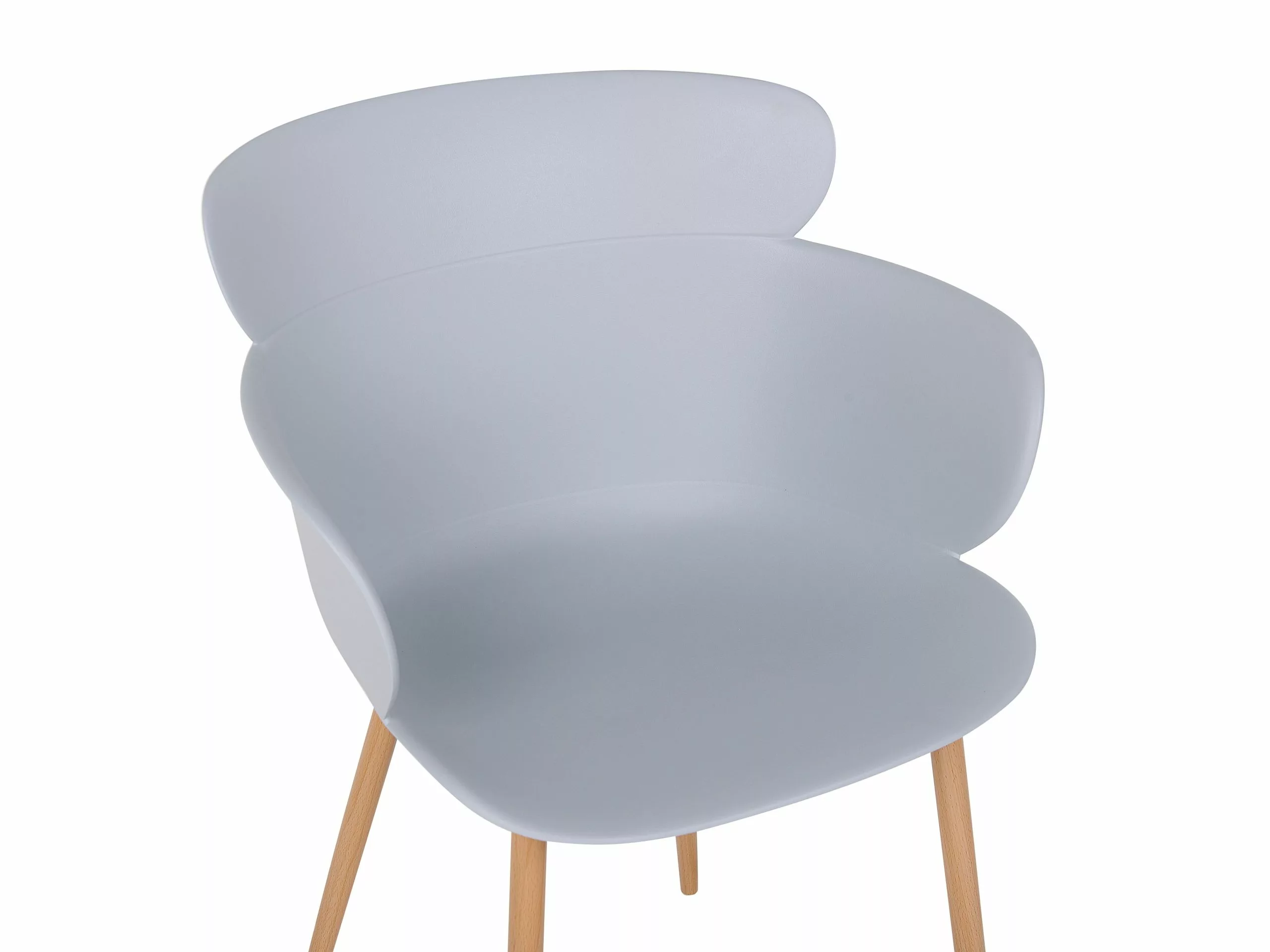 Beliani Conjunto De 2 Sillas De Comedor Gris Claro/madera Clara SUMKLEY 8 Beliani Conjunto De 2 Sillas De Comedor Gris Claro/madera Clara SUMKLEY - Imagen 6