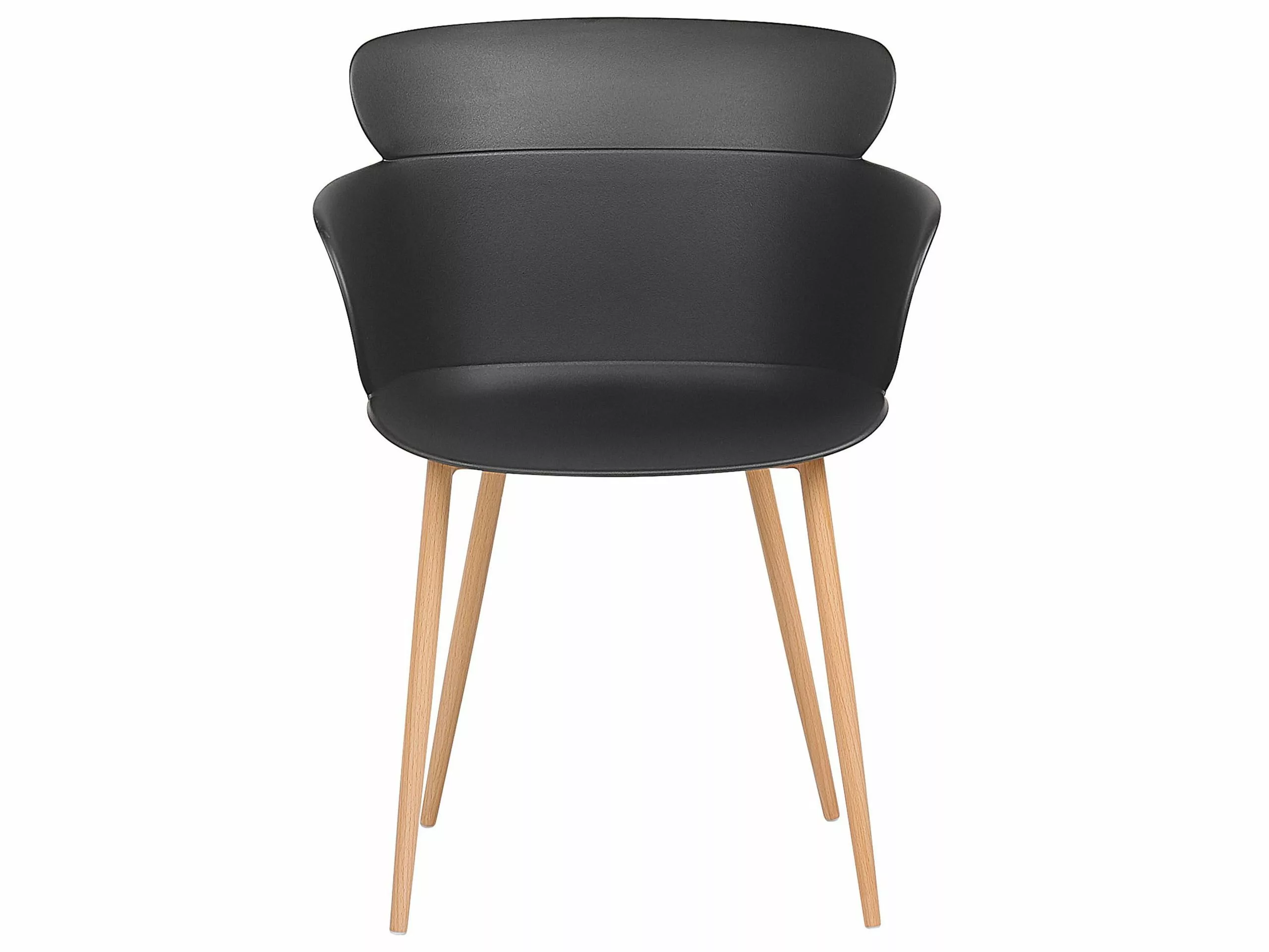 Beliani Conjunto De 2 Sillas De Comedor Negro/madera Clara SUMKLEY 6 Beliani Conjunto De 2 Sillas De Comedor Negro/madera Clara SUMKLEY - Imagen 4