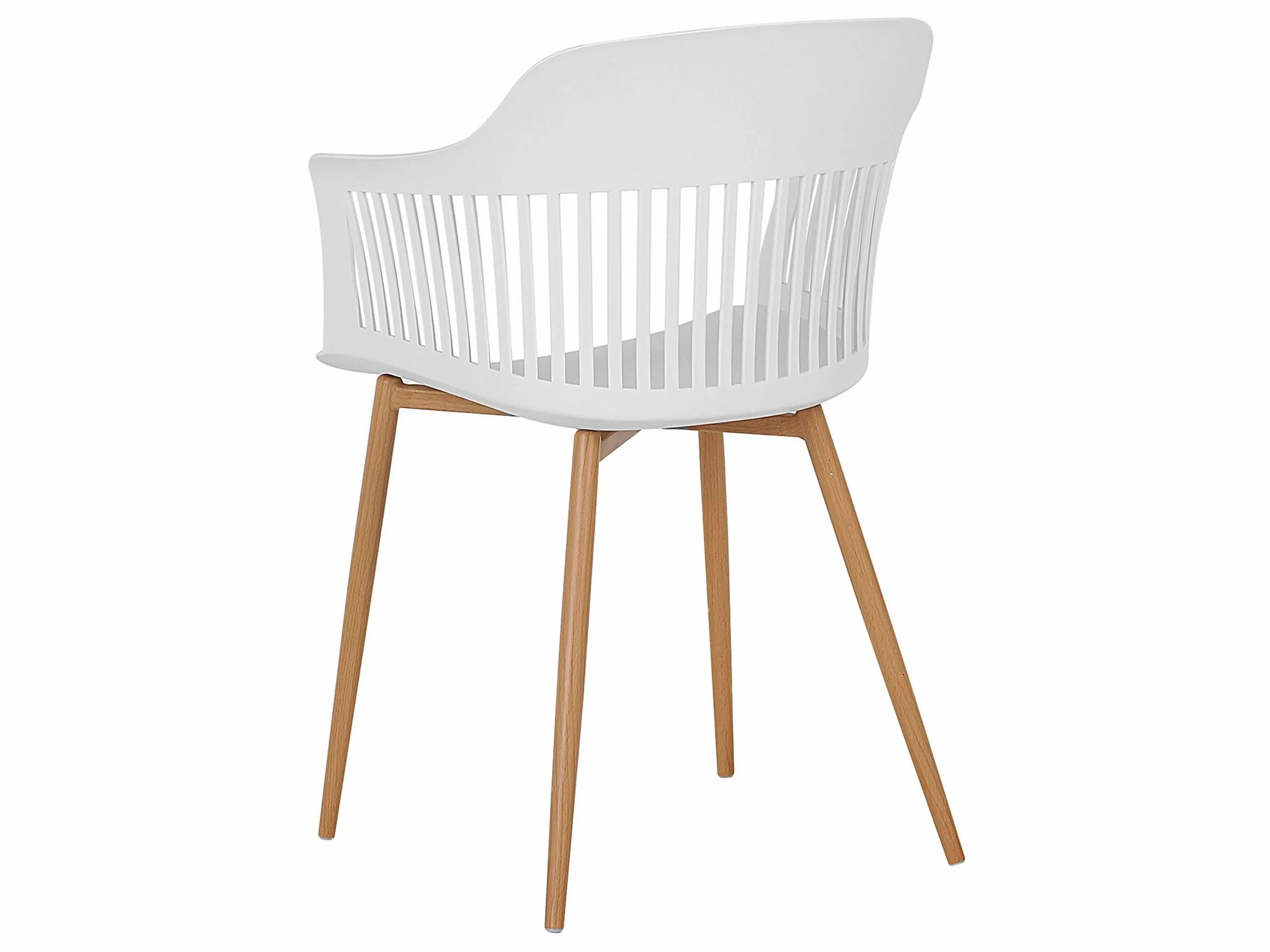 Beliani Conjunto De 2 Sillas De Comedor Blanco/madera Clara BERECA 9 Beliani Conjunto De 2 Sillas De Comedor Blanco/madera Clara BERECA - Imagen 7