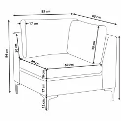 Beliani Sección Esquinera De Terciopelo Gris EVJA 21 Beliani Sección Esquinera De Terciopelo Gris EVJA -Sillas Ventas undef src sa picid 789401 type whitesh image scaled