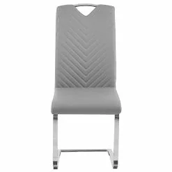 Beliani Conjunto De 2 Sillas De Comedor De Piel Sintética Gris Claro/plateado PICKNES -Sillas Ventas undef src sa picid 790022 type whitesh image scaled
