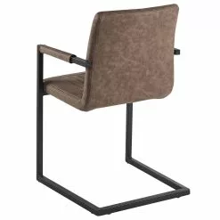 Beliani Conjunto De 2 Sillas De Comedor De Piel Sintética Marrón/negro BRANDOL -Sillas Ventas undef src sa picid 790031 type whitesh image scaled