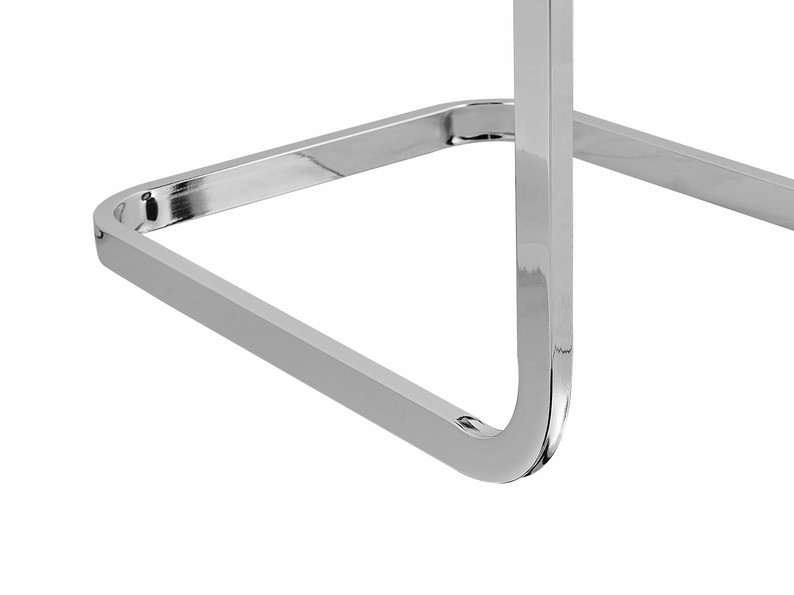 Beliani Conjunto De 2 Sillas De Comedor De Piel Sintética Gris/plateado GREEDIN - Imagen 6