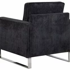 Beliani Sillón De Pana Negro VIND -Sillas Ventas undef src sa picid 791652 type whitesh image scaled