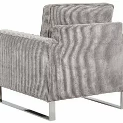 Beliani Sillón De Pana Gris VIND -Sillas Ventas undef src sa picid 791659 type whitesh image scaled