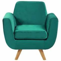 Beliani Sillón De Terciopelo Con Funda Extraíble Verde BERNES -Sillas Ventas undef src sa picid 792740 type whitesh image scaled